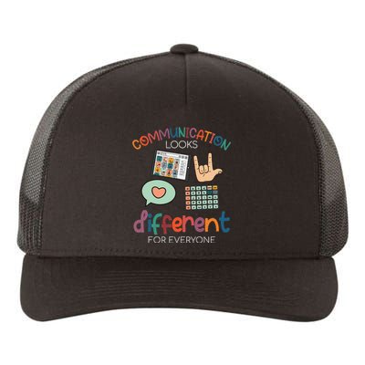 Communication Looks Different For Everyone Autism Awareness Yupoong Adult 5-Panel Trucker Hat