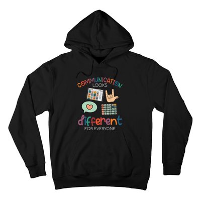 Communication Looks Different For Everyone Autism Awareness Hoodie