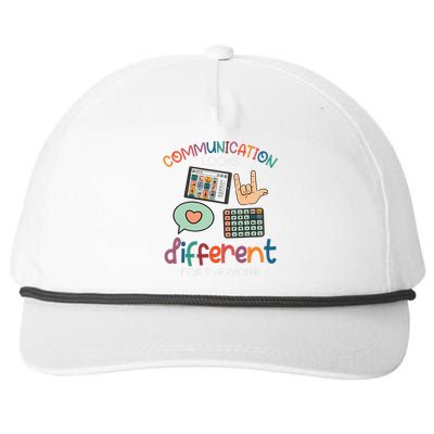 Communication Looks Different For Everyone Autism Awareness Snapback Five-Panel Rope Hat