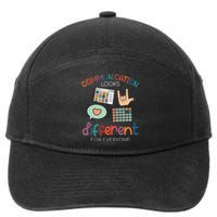 Communication Looks Different For Everyone Autism Awareness 7-Panel Snapback Hat