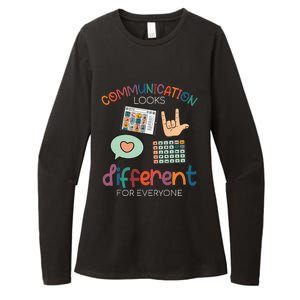 Communication Looks Different For Everyone Autism Awareness Womens CVC Long Sleeve Shirt