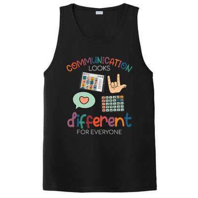 Communication Looks Different For Everyone Autism Awareness PosiCharge Competitor Tank