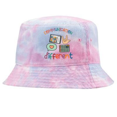 Communication Looks Different For Everyone Autism Awareness Tie-Dyed Bucket Hat