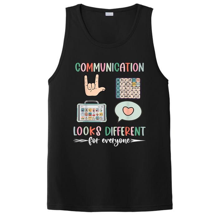 Communication Looks Different For Everyone Autism Awareness PosiCharge Competitor Tank