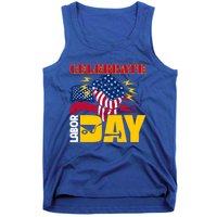 Celebrate Labor Day American Flag Worker Employee Pro Union Gift Tank Top