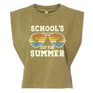 Cute Last Day Of School Schools Out For Summer Teacher Retro Garment-Dyed Women's Muscle Tee