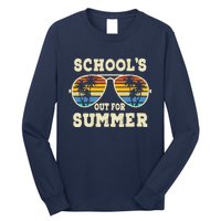 Cute Last Day Of School Schools Out For Summer Teacher Retro Long Sleeve Shirt