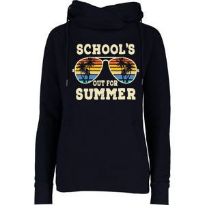 Cute Last Day Of School Schools Out For Summer Teacher Retro Womens Funnel Neck Pullover Hood