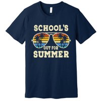 Cute Last Day Of School Schools Out For Summer Teacher Retro Premium T-Shirt