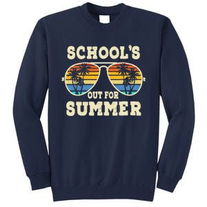 Cute Last Day Of School Schools Out For Summer Teacher Retro Tall Sweatshirt