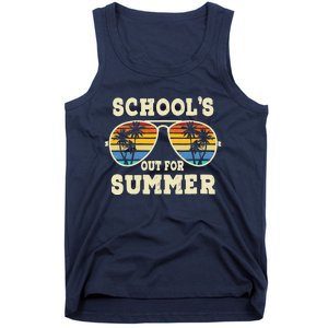 Cute Last Day Of School Schools Out For Summer Teacher Retro Tank Top