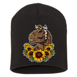 Cute Love Dinosaur Gift Sunflower Decor TRex Short Acrylic Beanie