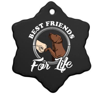 Chocolate Labrador Design Funny Chocolate Labrador Lovers Ceramic Star Ornament