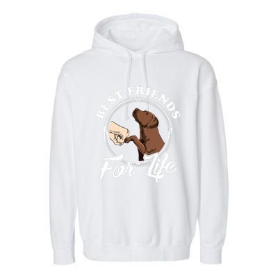 Chocolate Labrador Design Funny Chocolate Labrador Lovers Garment-Dyed Fleece Hoodie