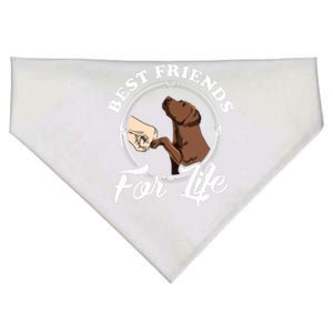 Chocolate Labrador Design Funny Chocolate Labrador Lovers USA-Made Doggie Bandana