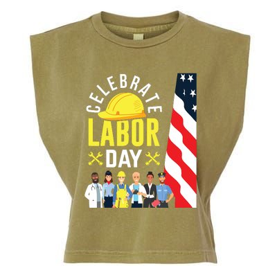 Celebrate Labor Day Graphic Design For American Workers Garment-Dyed Women's Muscle Tee