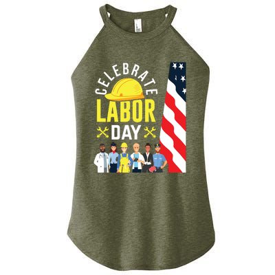 Celebrate Labor Day Graphic Design For American Workers Women's Perfect Tri Rocker Tank