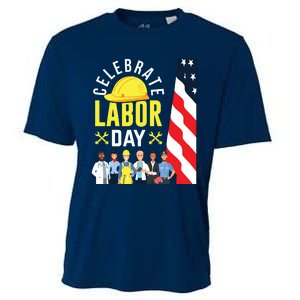 Celebrate Labor Day Graphic Design For American Workers Cooling Performance Crew T-Shirt