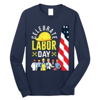 Celebrate Labor Day Graphic Design For American Workers Long Sleeve Shirt