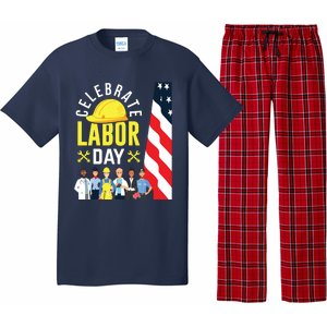 Celebrate Labor Day Graphic Design For American Workers Pajama Set