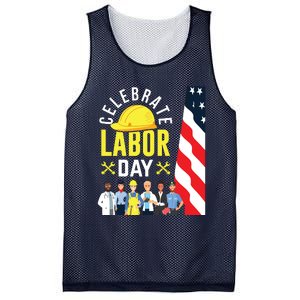 Celebrate Labor Day Graphic Design For American Workers Mesh Reversible Basketball Jersey Tank