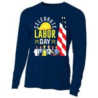 Celebrate Labor Day Graphic Design For American Workers Cooling Performance Long Sleeve Crew