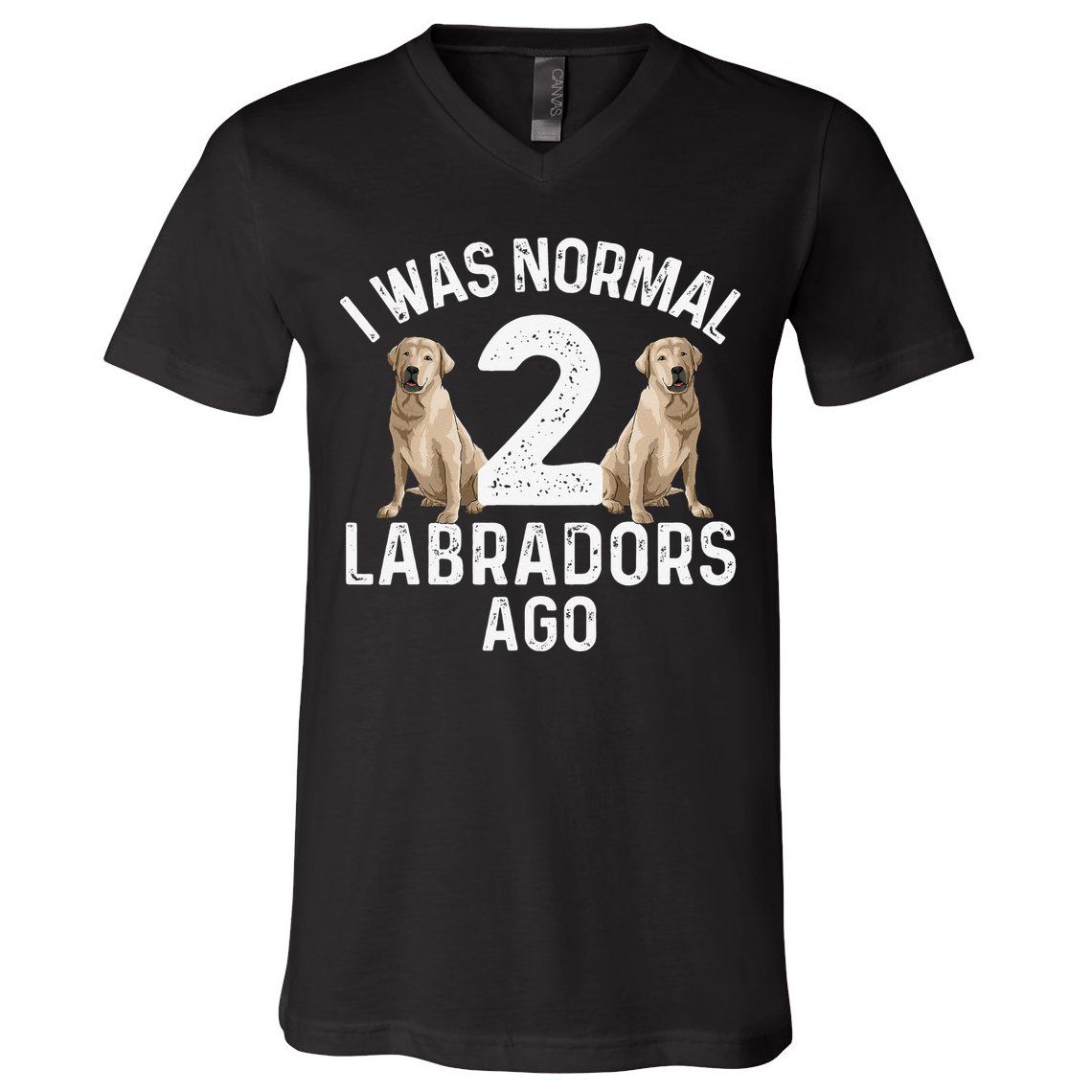 Cute Labrador Design For Labrador Retriever Lovers V-Neck T-Shirt