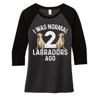 Cute Labrador Design For Labrador Retriever Lovers Women's Tri-Blend 3/4-Sleeve Raglan Shirt