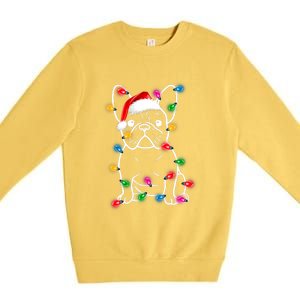 Christmas Lights Dog French Bulldog Premium Crewneck Sweatshirt