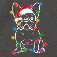 Christmas Lights Dog French Bulldog Vector Backpack