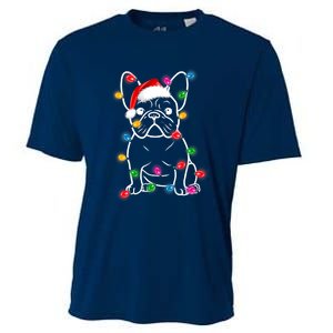 Christmas Lights Dog French Bulldog Cooling Performance Crew T-Shirt