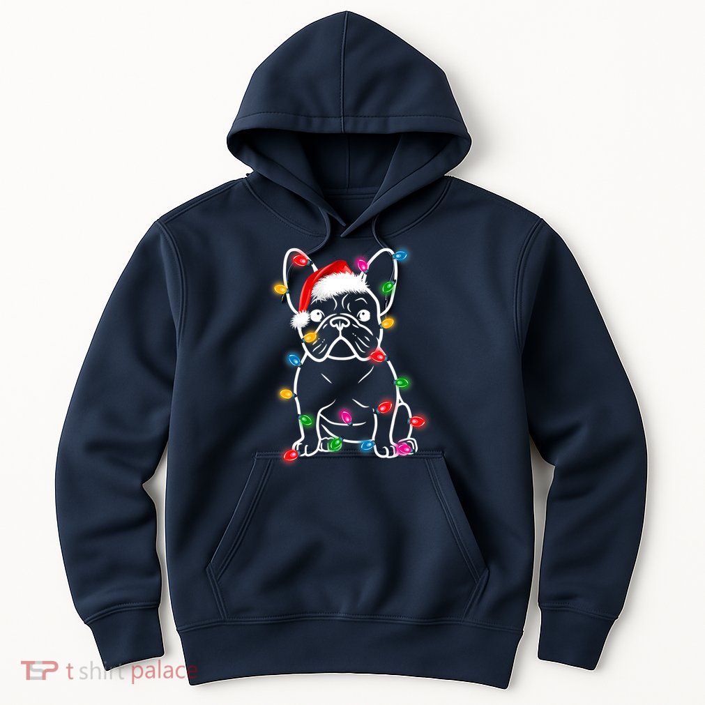 Christmas Lights Dog French Bulldog Hoodie