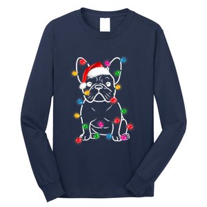 Christmas Lights Dog French Bulldog Long Sleeve Shirt