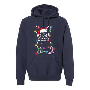 Christmas Lights Dog French Bulldog Premium Hoodie