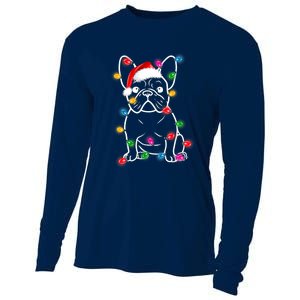 Christmas Lights Dog French Bulldog Cooling Performance Long Sleeve Crew