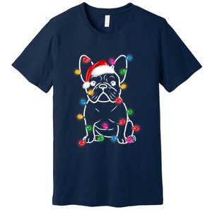 Christmas Lights Dog French Bulldog Premium T-Shirt