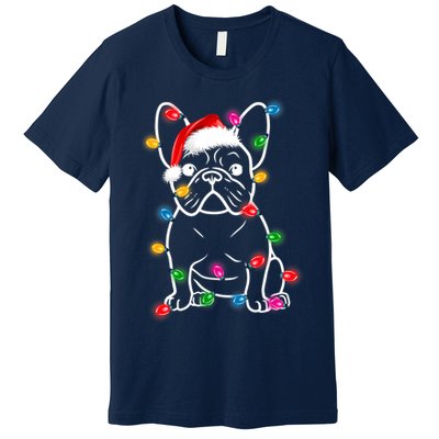 Christmas Lights Dog French Bulldog Premium T-Shirt