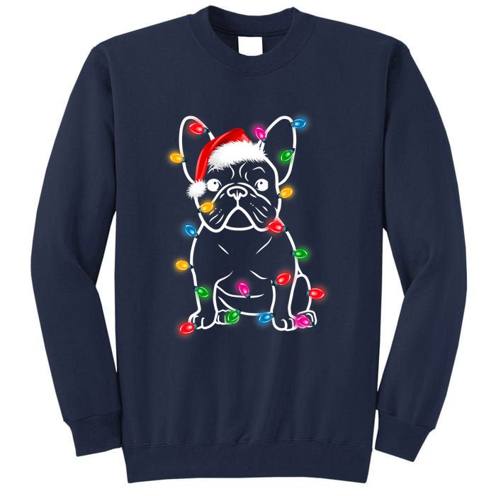 Christmas Lights Dog French Bulldog Tall Sweatshirt