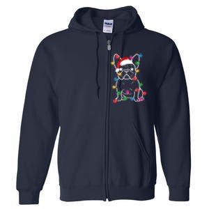 Christmas Lights Dog French Bulldog Full Zip Hoodie