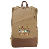 Communication Looks Different For Everyone Speech Therapy Cotton Canvas Backpack