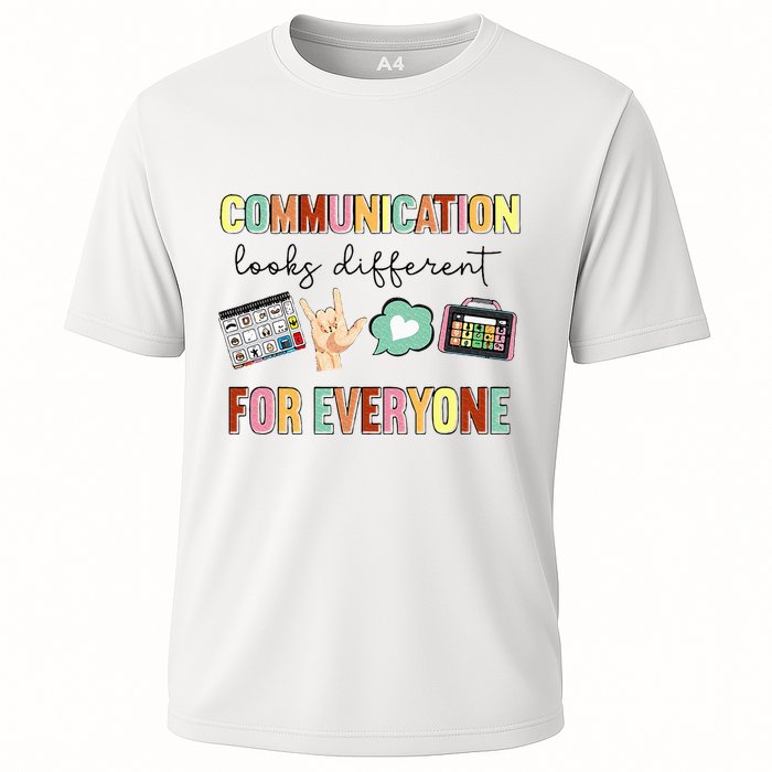Communication Looks Different For Everyone Speech Therapy Cooling Performance Crew T-Shirt