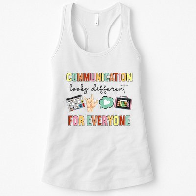 Communication Looks Different For Everyone Speech Therapy Womens Tank Top
