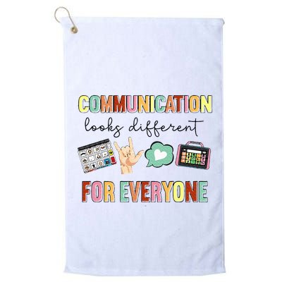 Communication Looks Different For Everyone Speech Therapy Golf Towel