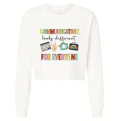 Communication Looks Different For Everyone Speech Therapy Cropped Pullover Crew