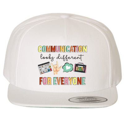 Communication Looks Different For Everyone Speech Therapy Wool Snapback Cap
