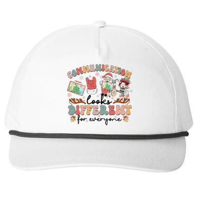 Communication Looks Different For Everyone Slp Christmas Snapback Five-Panel Rope Hat