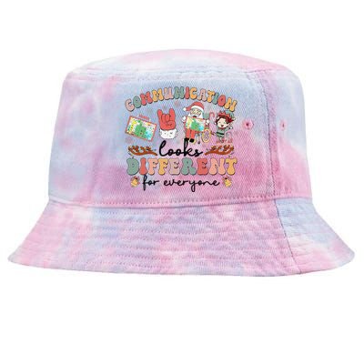 Communication Looks Different For Everyone Slp Christmas Tie-Dyed Bucket Hat