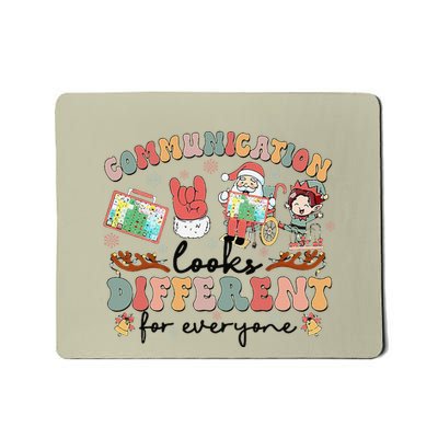 Communication Looks Different For Everyone Slp Christmas Mousepad