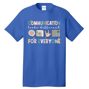 Communication Looks Different For Everyone Autism Awareness Gift Tall T-Shirt