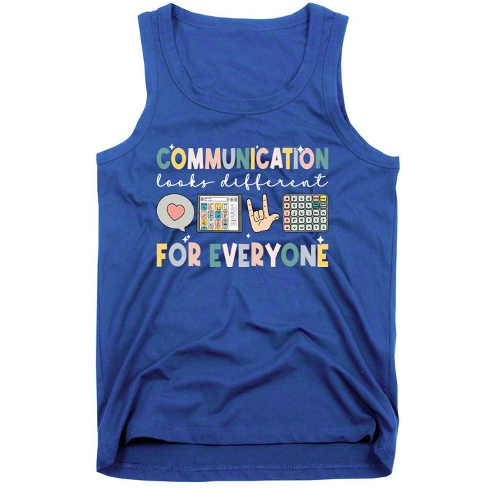 Communication Looks Different For Everyone Autism Awareness Gift Tank Top